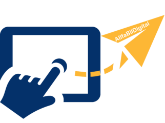 iPad mit Papierflieger